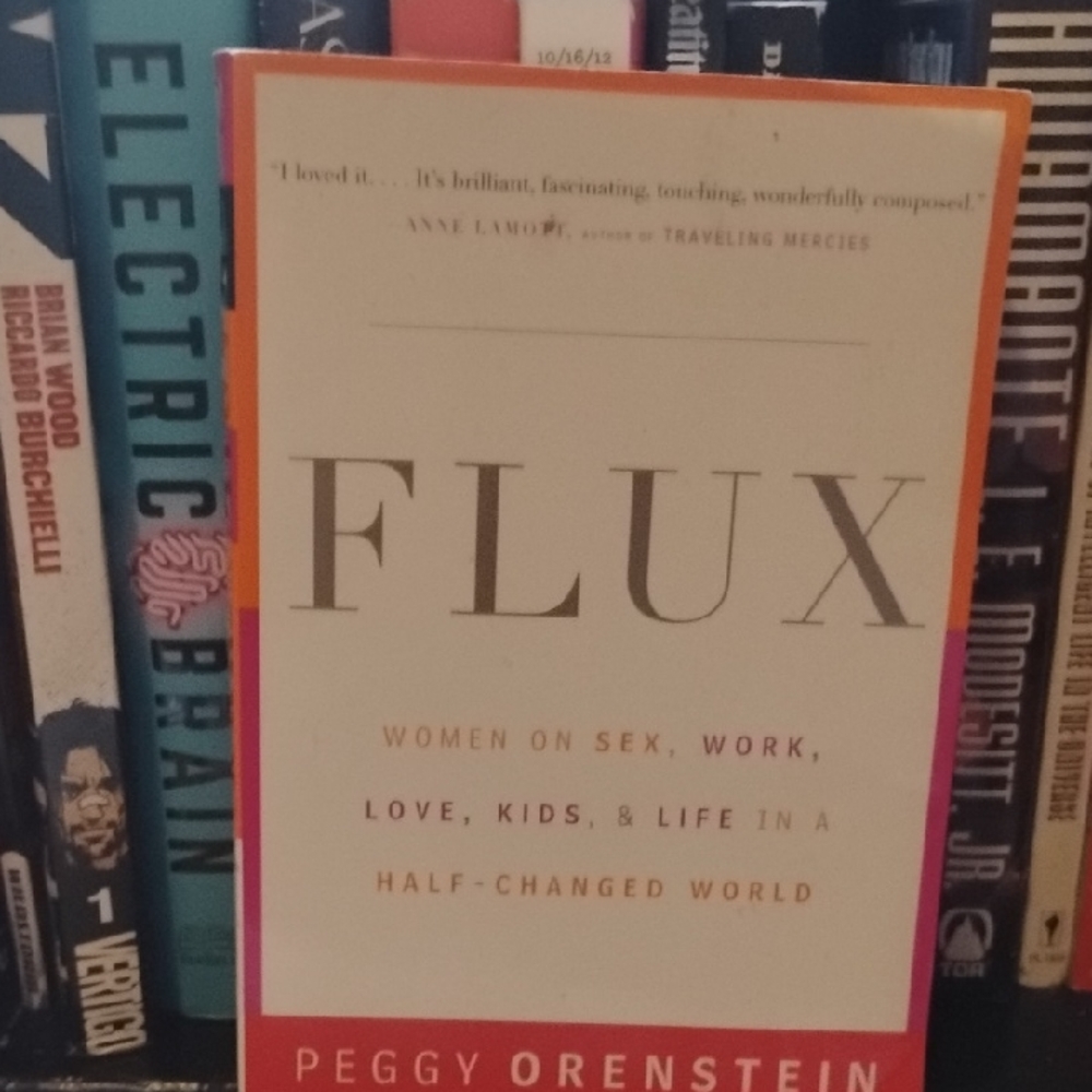 FLUX by Peggy Orenstein - White, Orange & Pink Paperback Book